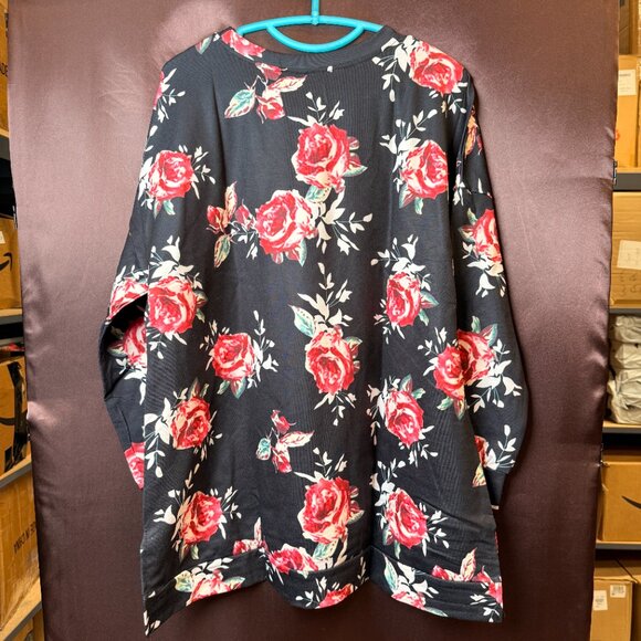 DOLNINE Women's Plus-Size 14W-16W Sweatshirt Casual Top Side Slit Pullover Shirt - Picture 10 of 12